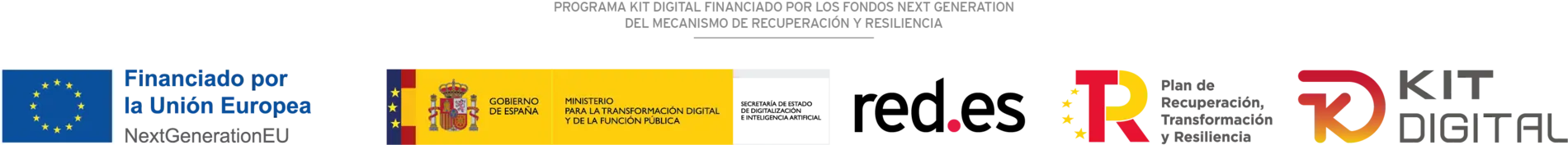 Financiado por la Unión Europea, NextGenerationEU. Plan de Recuperación, Transformación y Resiliencia. Kit Digital.